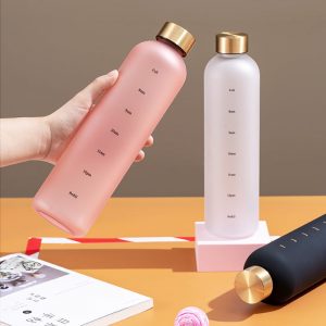 Matte Water Bottle 1000ML Plastic Water Cup With Lid Frosted Drinking Bottle