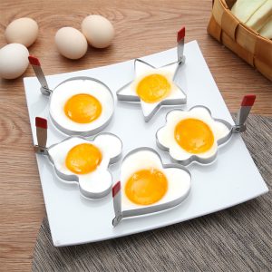 Stainless Steel Egg Cooker With Anti-Loose Clips Creative Heat-Proof Kitchen Gadgets Omelet Mold