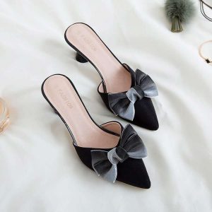 New Pointed-toe Bowknot High Heel Sandals For Women