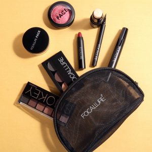 Waterproof Eyeliner Lipstick Mesh Bag 8-piece Makeup