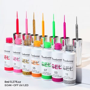 12 Colors Pull Glue 3D Painted Nail Pull Glue