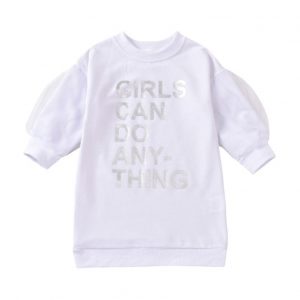 English Letter Printed Round Neck Sweater For Small And Medium Children
