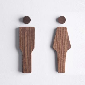 Solid Wood Men’s And Women’s Toilet Signs