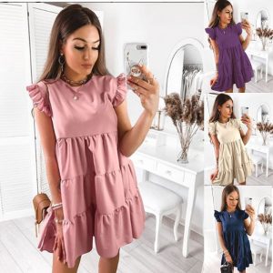 Ruffled ruffle dress