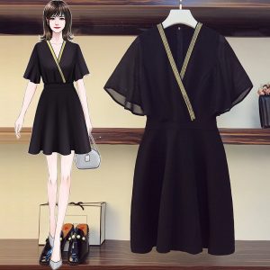 Slim black Hepburn dress