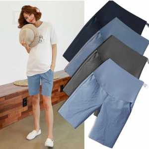 Summer cotton and linen loose pregnant women shorts