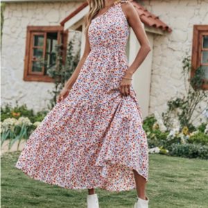 Women’s Bohemian Floral Dress Beach Vacation Swing Skirt
