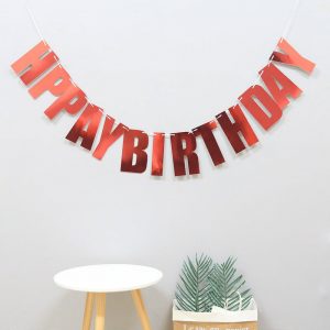 Laser Letters Birthday Pull Flag Decoration Party Supplies