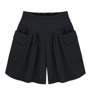 Wide Thigh Women Shorts With Two Pockets