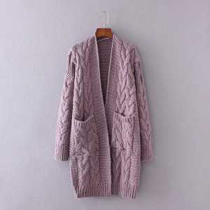 Women’s Knit Cardigan Sweater Long SleeveFront Cardigans Loose Sweater With Pockets