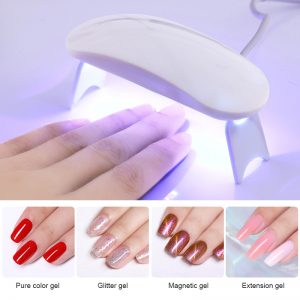 6W White Nail Dryer Machine UV LED Lamp Portable