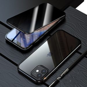 Magnetic Privacy Glass Case For X XS XR Anti-Spy 360 Protective