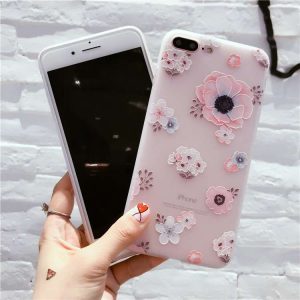 Embossed flower phone case cover