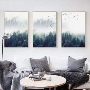 Nordic Decoration Forest Lanscape Wall Art