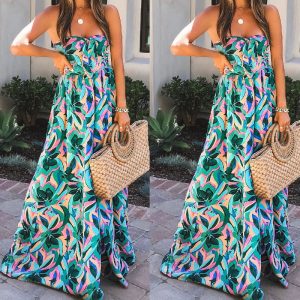 Women’s Elegant Print High Waist Wrap Jumpsuit