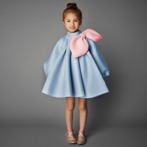 Girls’ Thickened Bubble Long-sleeved Western-style Celebrity Princess Dress