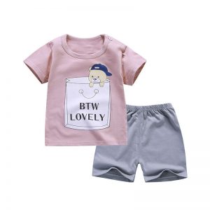 Children’s short sleeve suit cotton baby clothes boy shorts