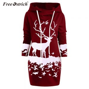 Women Ostrich Christmas Dress