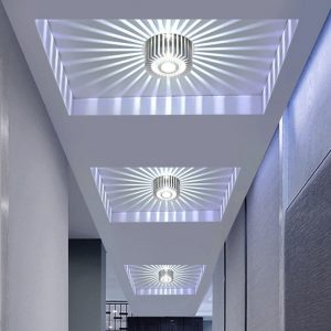 Modern LED Ceiling Light 3W Wall Sconce For Hotel KTV Art Gallery Decoration Balcony Lamp Porch Light Corridors Light Fixture