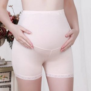 Pregnant women stomach lift shorts anti-light three-point lace safety pants adjustable leggings