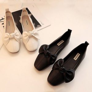 Women’s Fashion Simple Shallow Bow Casual Shoes