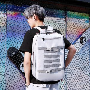 New trendy brand backpack men’s large capacity canvas travel bag high school student waterproof multifunctional backpack