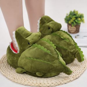 Crocodile Plush Cotton Slippers Indoor