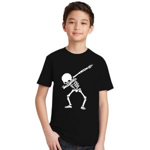 Hip Hop Dabbing Skeleton Kids T-Shirt