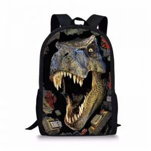 FORUDESIGNS Dinosaur 3D Printing Set School Backpacks for Boys Orthopedic Satchel Schoolbag Children Kids Shoulder Book Bag