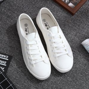 White Canvas Shoes Sports Tennis