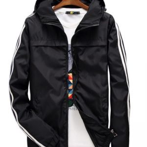 Jacket windbreaker men women striped college jackets