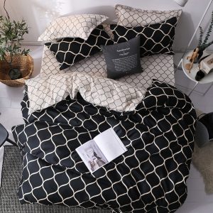 Bedding Set Super King Duvet Cover Sets Marble Single Queen Size Black Comforter Bed Linens