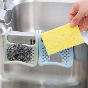 Creative Foldable Sink Rack Kitchen Dishwashing Sponge Wipe Drain Rack Brush Sponge Storage Rack