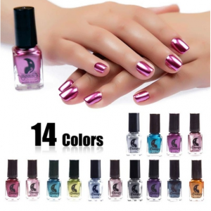 14 Color 6ML Women Fashion New Metallics Nail Polish