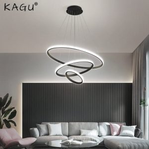Modern Pendant Lamp Led Rings Circle Ceiling Hanging