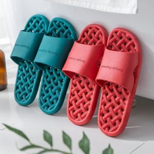 Hollow out Unisex Home Slippers Summer Indoor Floor Non-slip Slippers Couple