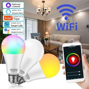 Alice Smart Light Bulb Led Bulb E27 Smart Lamp For Home 15W Wifi RGB Alexa Tuya Yandex Station Voice Control Dimmable 220V 110V