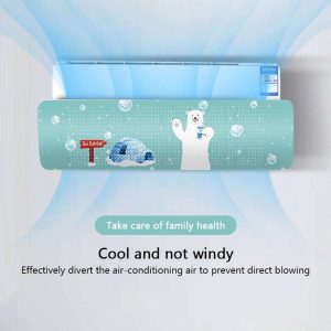 Cartoon Air Conditioning Universal Wind Deflector Cover Anti Direct Blowing Windshield Adjustable Air Conditioner Cover summer