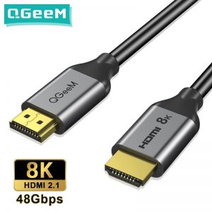 QGeeM 8K HDMI Cable HDMI 2.1 Wire for Xiaomi Xbox Serries X PS5 PS4 Chromebook Laptops 120Hz HDMI Splitter Digital Cable Cord 4K