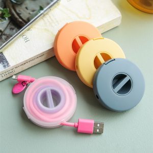 Portable Round Cable Winder Storage Box Rotatable