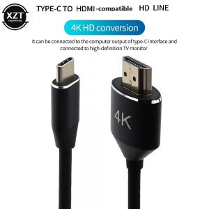 USB C HDMI–compatible 4K Type C to HDMI-compatible Cable Thunderbolt 3 Adapter for Huawei MacBook Pro Air ipad usb c Cable