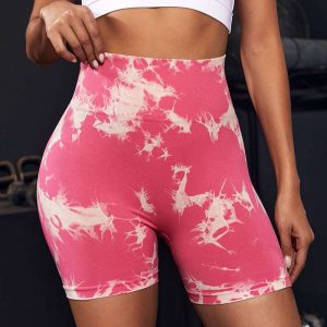 Tight Peach Hip-lifting Shorts Tie-floating High-waisted Belly Yoga Shorts